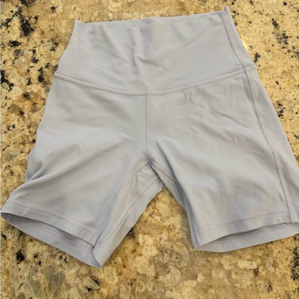 Lululemon Athletica Gray Bike Shorts High-Waisted Performance